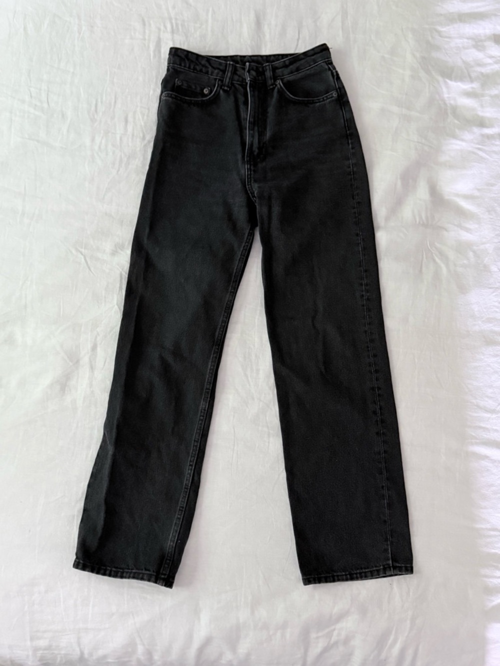 Weekday Black Straight Jeans